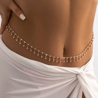 New Fashion Punk Rhinestone Tassel Belly Chains for Waist Women Luxury Shine Sexy Body Chain Y2K Jewelry Minimalism Accessories