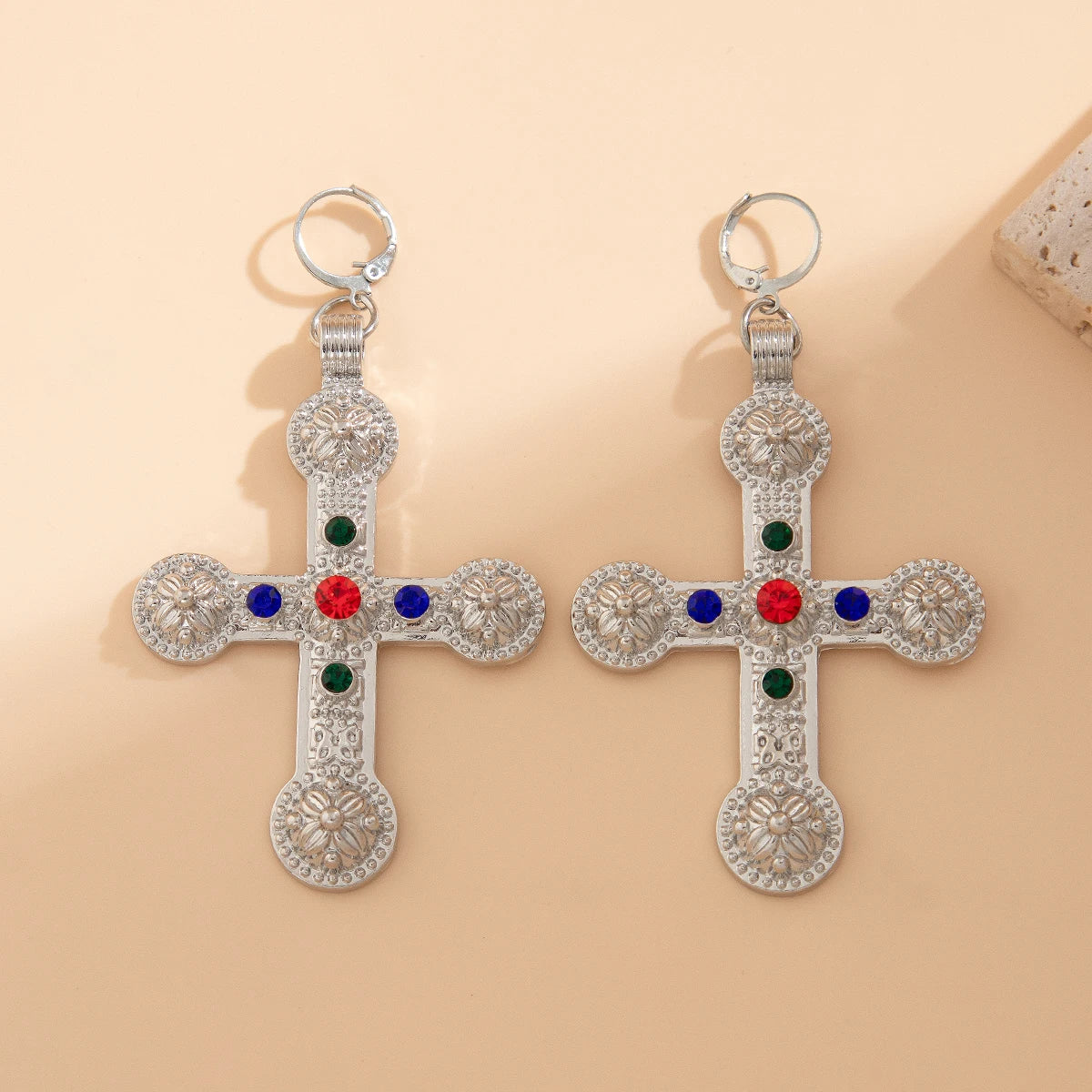 Luxury Rhinestone Imitation Pearl Beads Chain Necklace Women Wed Bridal Vintage Jesus Cross Pendant Choker Y2K Jewelry