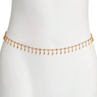 New Fashion Punk Rhinestone Tassel Belly Chains for Waist Women Luxury Shine Sexy Body Chain Y2K Jewelry Minimalism Accessories