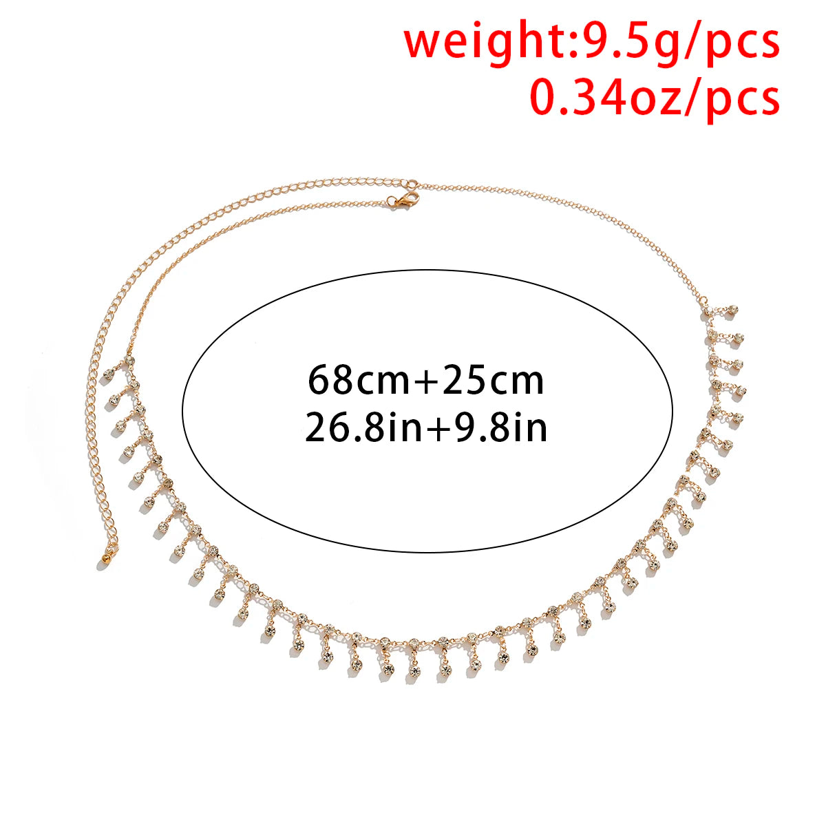 New Fashion Punk Rhinestone Tassel Belly Chains for Waist Women Luxury Shine Sexy Body Chain Y2K Jewelry Minimalism Accessories