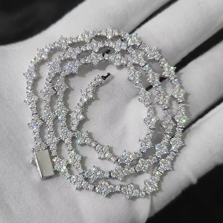 Hip Hop Jewelry Cross Tennis Necklace for Men Women Lead-Free Nickel-Free Skin-Safe Iced Out Bling CZ Tennis Chain Necklace Gift