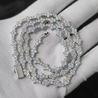 Hip Hop Jewelry Cross Tennis Necklace for Men Women Lead-Free Nickel-Free Skin-Safe Iced Out Bling CZ Tennis Chain Necklace Gift