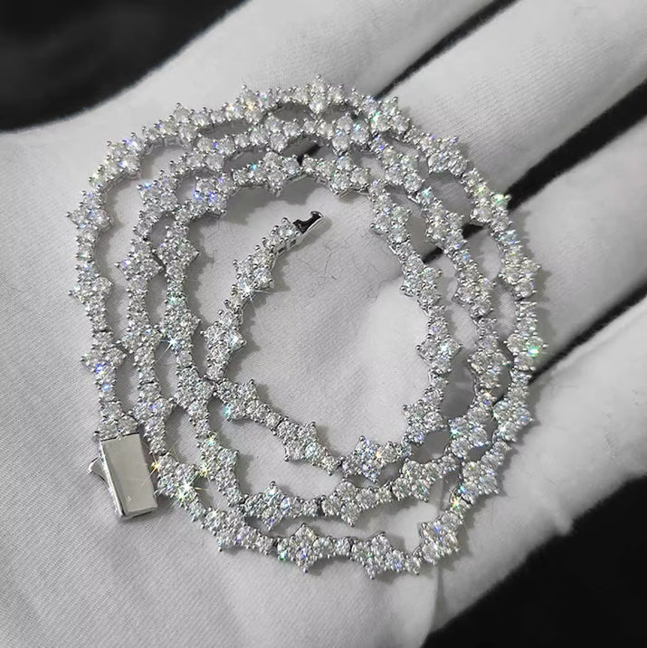 Hip Hop Jewelry Cross Tennis Necklace for Men Women Lead-Free Nickel-Free Skin-Safe Iced Out Bling CZ Tennis Chain Necklace Gift